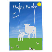 Sac Cadeau Moyen Sheep and Lamb editable Easter (Dos)