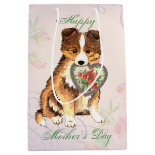 Sac Cadeau Moyen Sheltie Heart