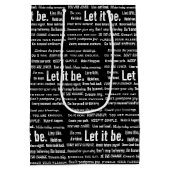 Sac Cadeau Moyen Short Inspirational Quotes On Black  (Dos)