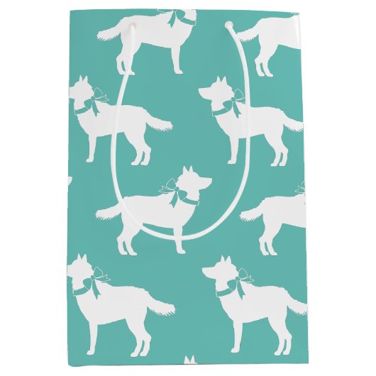 Sac Cadeau Moyen Sibérie Husky Chien Chien Chien Chiot Malamut (Devant)