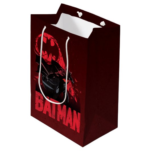 Sac Cadeau Moyen Signal Batman Crimson Bat (Devant Angle)