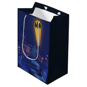 Sac Cadeau Moyen Signal de chauve-souris sur Gotham
