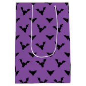 Sac Cadeau Moyen silhouettes motif violet (Dos)