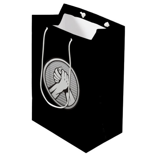 Sac Cadeau Moyen Silver (Devant Angle)