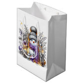Sac Cadeau Moyen Silver Snowman (Devant Angle)