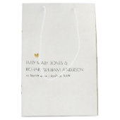 SAC CADEAU MOYEN SIMPLE ÉLÉGANT KRAFT GRAY TYPOGRAPHIE MARIAGE (Devant)