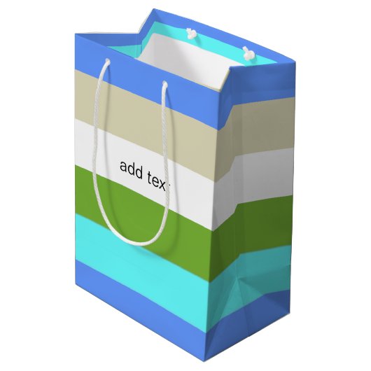 Sac Cadeau Moyen Sint Maarten couleur de plage (Dos Angle)