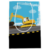 Sac Cadeau Moyen Site des camions de construction de camions d'exca (Devant)