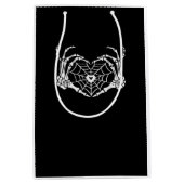 Sac Cadeau Moyen Skeleton Coeur main Spiderweb Halloween Cobweb Par (Devant)