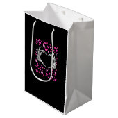 Sac Cadeau Moyen Skeleton Coeur main Valentines Jour Funny Viral (Devant Angle)