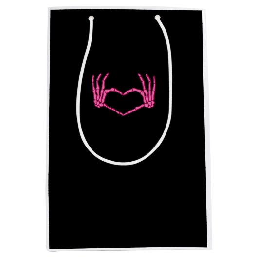 Sac Cadeau Moyen Skeleton Heart Hands Classic (Devant)