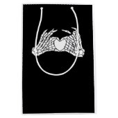 Sac Cadeau Moyen Skeleton Heart Hands - Lumière (Devant)
