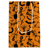 Sac Cadeau Moyen Skeletons d'Halloween Macabre Dance (Dos)