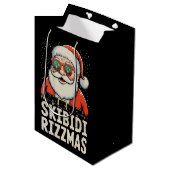 Sac Cadeau Moyen Skibidi Rizzmas Père Noël Rizz Noël Noël Noël Noël (Devant Angle)