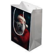 Sac Cadeau Moyen Skye Terrier avec Noël Festif du Père Noël (Dos Angle)