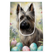 Sac Cadeau Moyen Skye Terrier Chien avec Oeufs de Pâques Vacances (Dos)
