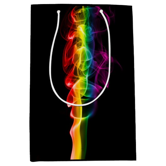 Sac Cadeau Moyen SlipperyJoe's fumée vif arc-en-ciel célébré (Devant)