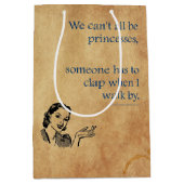 Sac Cadeau Moyen SlipperyJoe's Princess clap marchant drôle les ann (Devant)