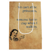 Sac Cadeau Moyen SlipperyJoe's Princess clap marchant drôle les ann (Dos)