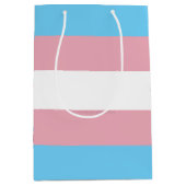 Sac Cadeau Moyen SlipperyJoe's transgenre pride drapeau de la diver (Devant)