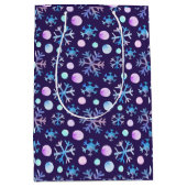 Sac Cadeau Moyen Snowflake Christmas Gift Bag (Devant)
