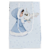 Sac Cadeau Moyen Snowflakes hiver de la princesse de Noël (Dos)