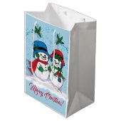 Sac Cadeau Moyen Snowman (Devant Angle)