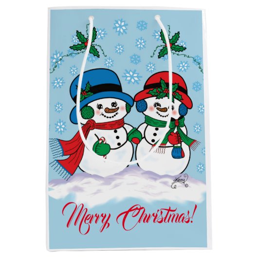 Sac Cadeau Moyen Snowman (Devant)
