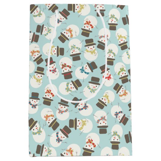 Sac Cadeau Moyen Snowman (Devant)