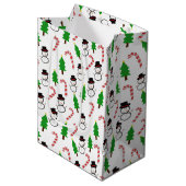Sac Cadeau Moyen Snowman Candy Cane Christmas Tree (Devant Angle)