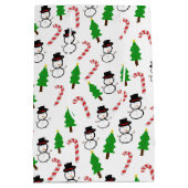 Sac Cadeau Moyen Snowman Candy Cane Christmas Tree (Dos)