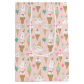 Sac Cadeau Moyen Snowman Crème glacée cônes Noël Motif (Dos)