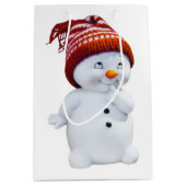 SAC CADEAU MOYEN SNOWMAN JOUEUR (Devant)