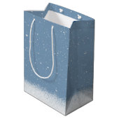 Sac Cadeau Moyen Snowman Ski Dans Les Snowflakes (Dos Angle)