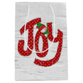 Sac Cadeau Moyen Snowman Sur Polka Dot Joy (Devant)