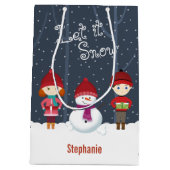 Sac Cadeau Moyen Snowman Winter Wonderland (Dos)