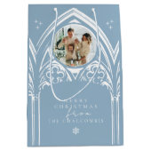 Sac Cadeau Moyen Snowy Gothique Hiver Fairytale Noël Photo (Devant)