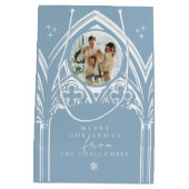 Sac Cadeau Moyen Snowy Gothique Hiver Fairytale Noël Photo (Dos)