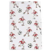 Sac Cadeau Moyen Soccer Santa Christmas (Devant)