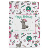 Sac Cadeau Moyen Société du chien de Noël (Devant)