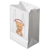 Sac Cadeau Moyen Soft Heart Big Love Cute Teddy Bear (Devant Angle)