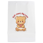 Sac Cadeau Moyen Soft Heart Big Love Cute Teddy Bear (Dos)