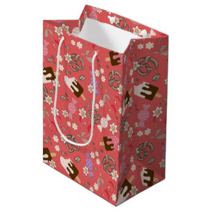 Sac Cadeau Moyen Soins sucrés et salés Motif rouge