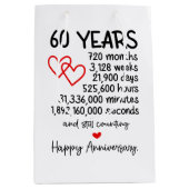 Sac Cadeau Moyen Soirée du 60e anniversaire (Devant)