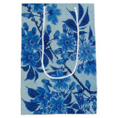 Sac Cadeau Moyen Soirée Lune Arbre Bleu Lune (Dos)