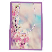 Sac Cadeau Moyen Soixantième fête d'anniversaire de belle fleur (Dos)