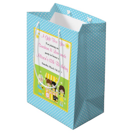 Sac Cadeau Moyen Soleil et Lemonade (Dos Angle)