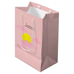 Sac Cadeau Moyen Soleil se levant à Hazy, Ciel rose II