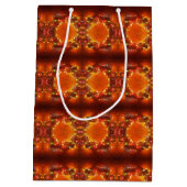 Sac Cadeau Moyen Solstice d'hiver Lumière Fleur Wreath (Dos)