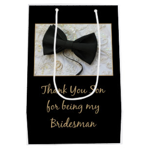 Sac Cadeau Moyen Son Bridesman merci